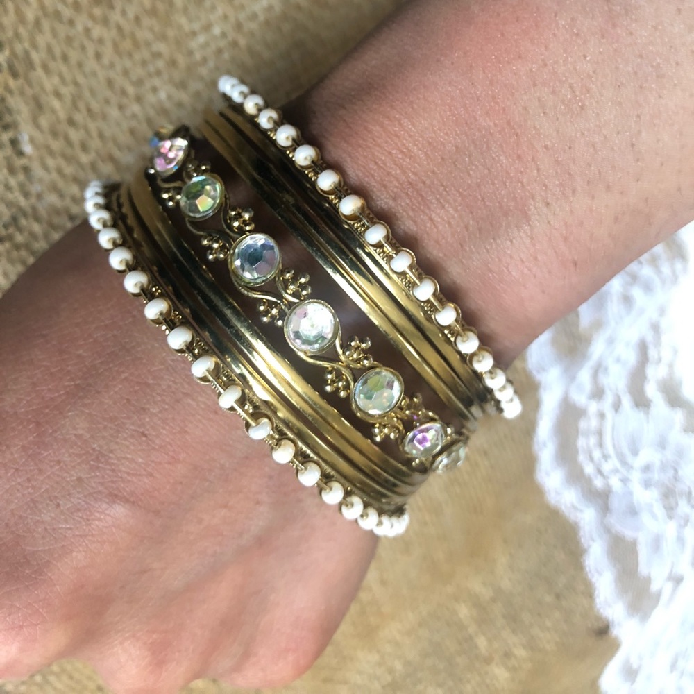 Gold Indian bangle set